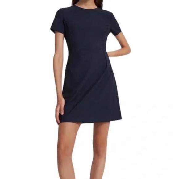 THEORY |  Navy Short Sleeve Sheath  Mini dress  | Sz 4 - Picture 1 of 6